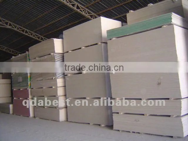 Square edged paper faced gypsum board