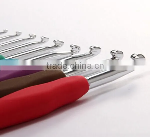 Hot sale tpr thermoplastic rubber crochet hook , crochet hook set, manufacturer of crochet hook