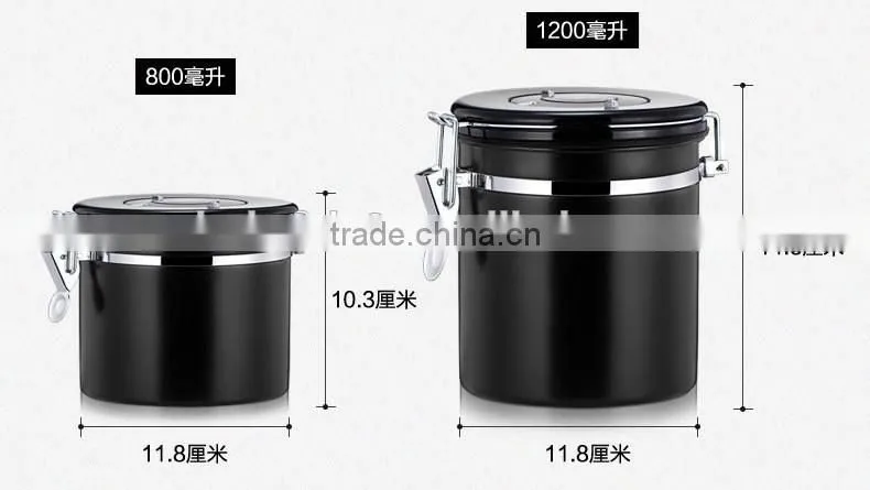 16-Ounce Coffee Vault, Stainless Steel 18/8 canister