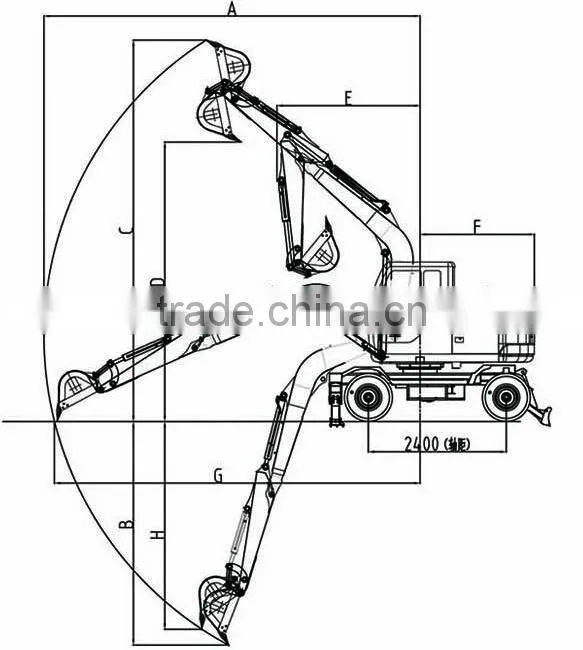 Wolwa New DLS890-9A 8t Bucket Wheel Excavator