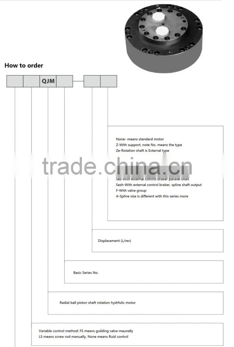 QJM hollow shaft hydraulic motor