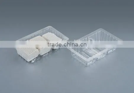 disposable plastic food tray with 3 compartments, cake/cookie/biscuit packing tray