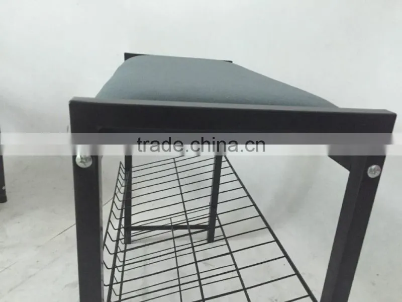 shoes rack bench with wire shoes storage