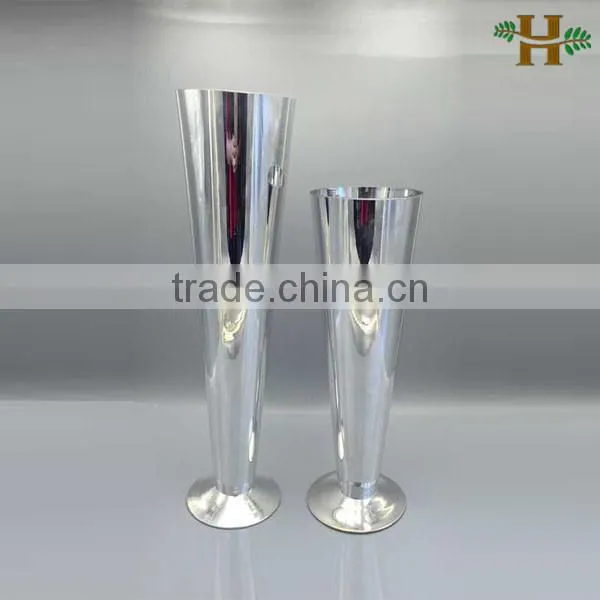 mercury square block glass candle holder