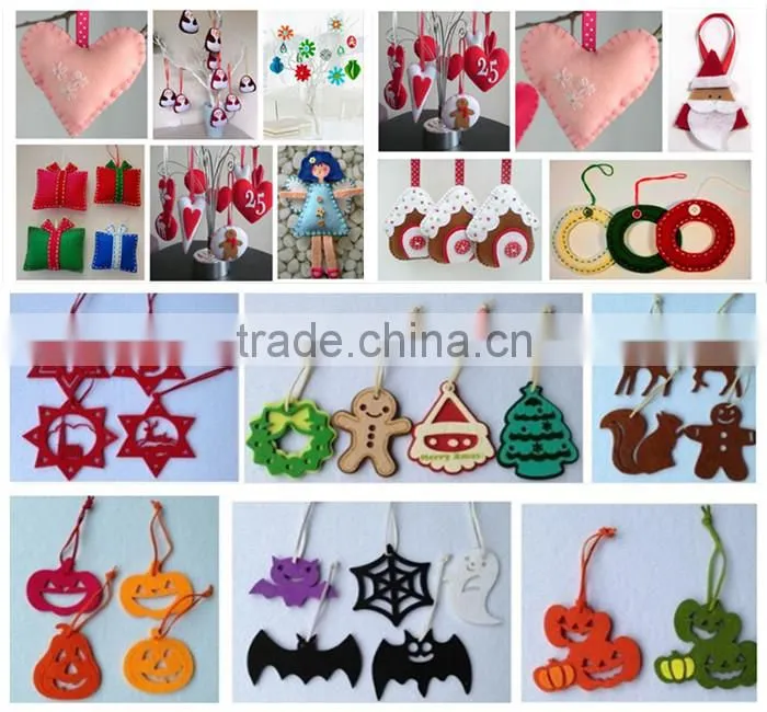 14081812 christmas wall decoration/self adhesive felt/felt sticker