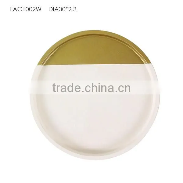 OEM Wholesale cheap oval cement concrete plate/ fruit tray with print