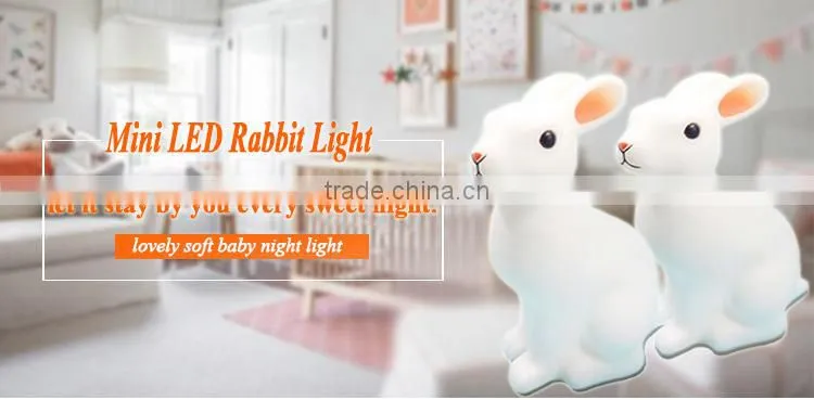 rabbit light happy led night nursery baby light lamp