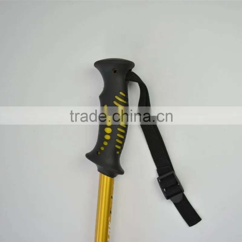 Aluminum trekking pole, TPR handle, internal lock, 3 sections SZ15511