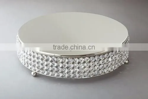 golden powder coated metal cake stand