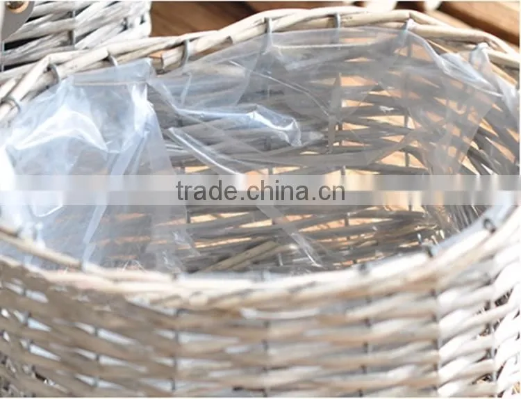 China new design wholesale high quality custom hanging wicker flower girl basket