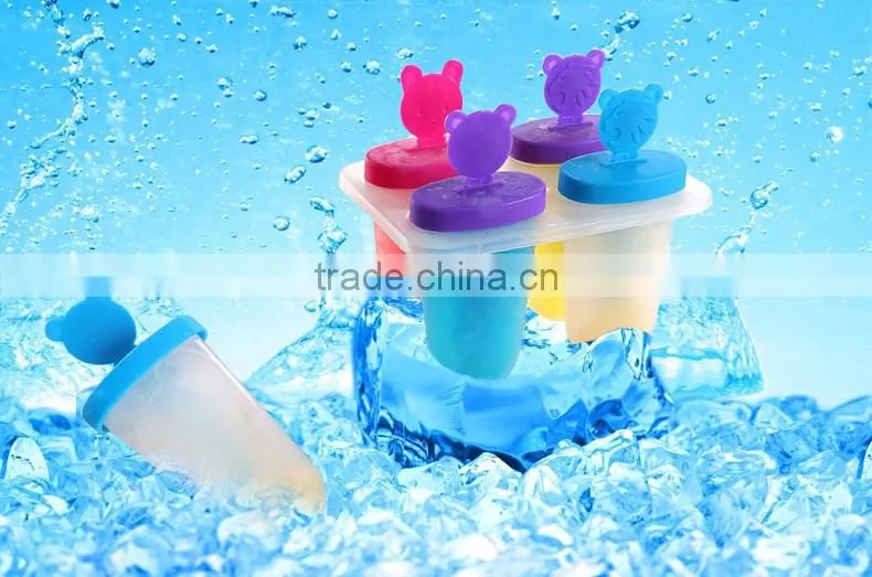 High quality setof4 New pp ice cream mold and transparnt body ice machine