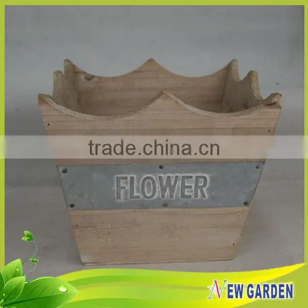 Multi-function Wood Flower Basket,Custom Recycled Plant Pot