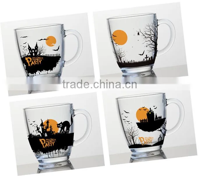 8oz 9oz 10oz halloween glass milk bottle kid glass cup set water glass mug milk cup set