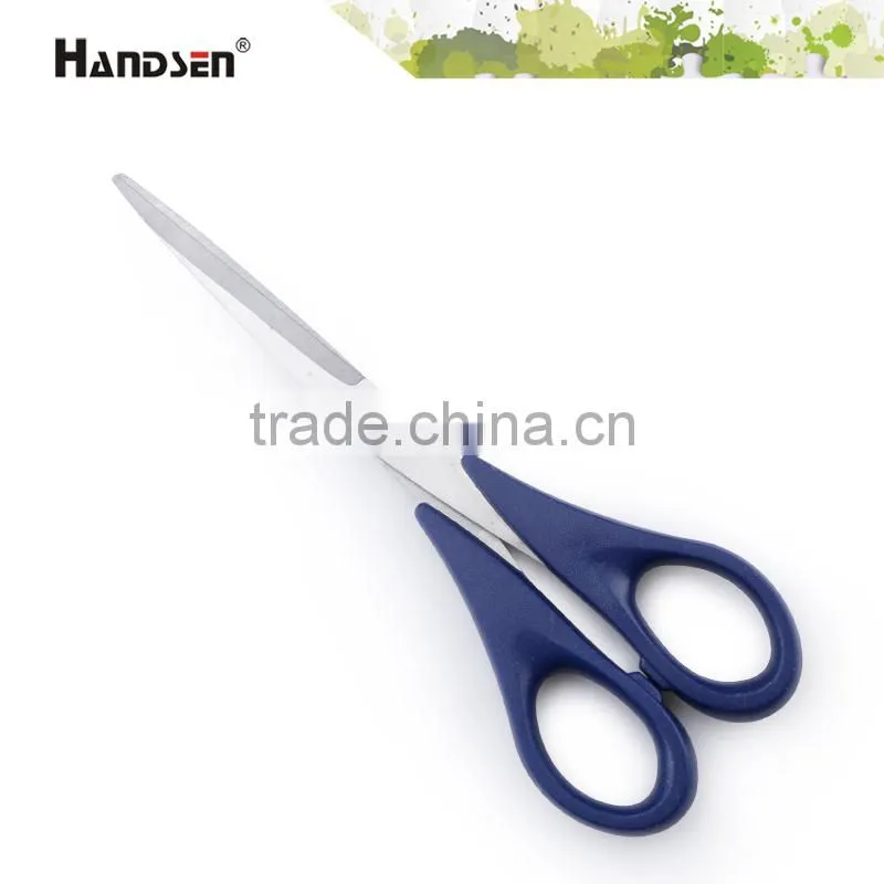 Popular 6-1/2" plastic ABS handle office blue scissors