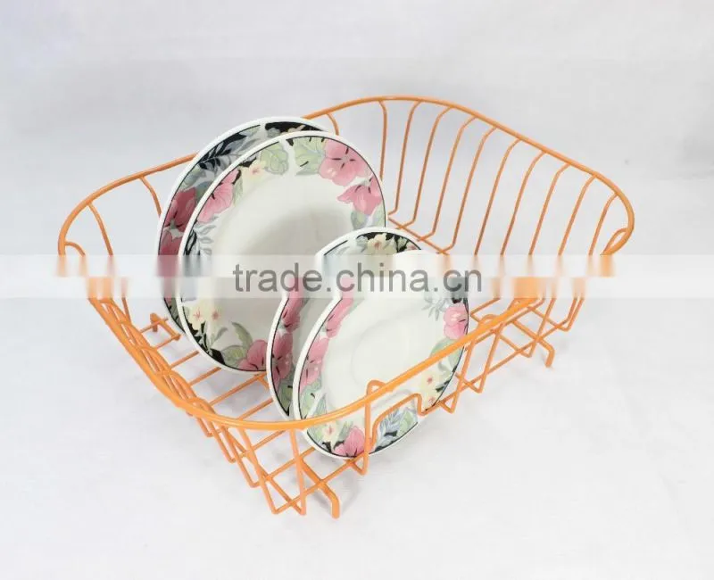 548-35 Kitchen Rectangle Coloring Metal Wire Dish Drying rack