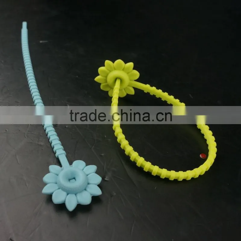 16134 flower shape Silicone Multi-Use Tie Wraps