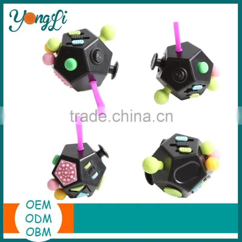 Stress Relief Desk Toy for Adult and Children Fidget Cube 12 Sides