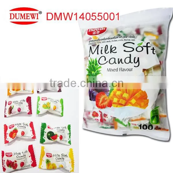 jelly filled chewing candy ball milk flavor