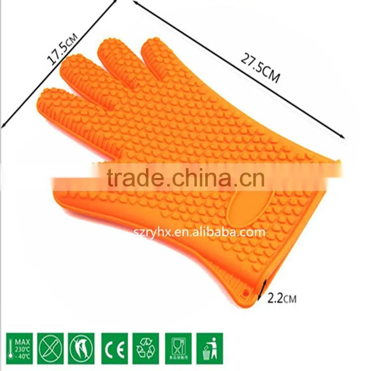 Long oven glove cooking pinch grips, silicone pot holder gloves