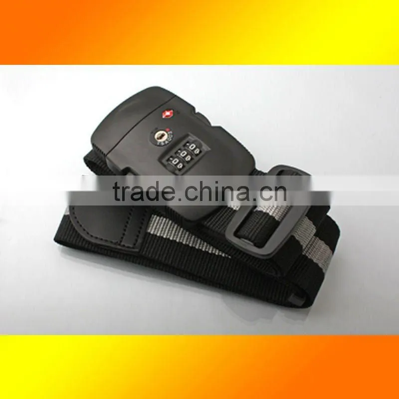 NEW Seatbelt black luggage belt, TSA approved custom recognised