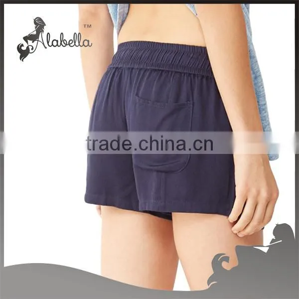 Polyester / spandex navy shorts with free sizes for girls