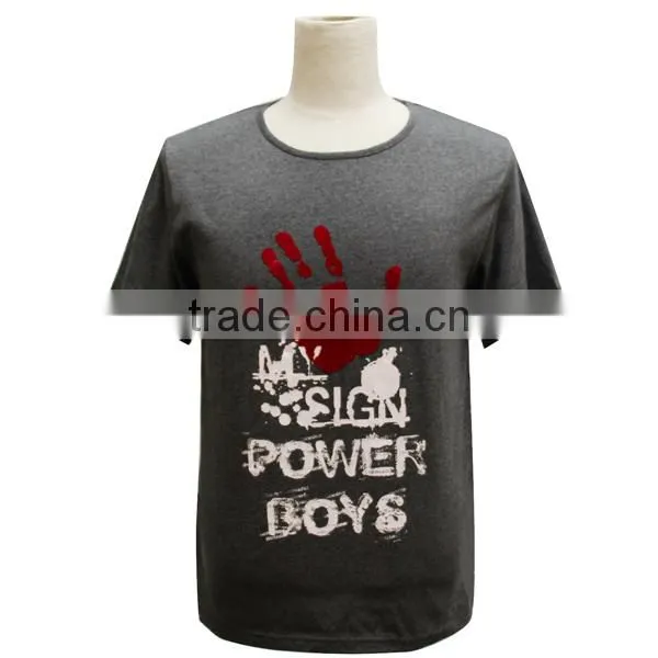 OEM service in china manufacture o neck Men 100% custom t- shirt
