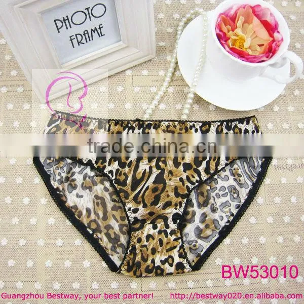 School girls dresses fashion leopard panties with back lace & bows