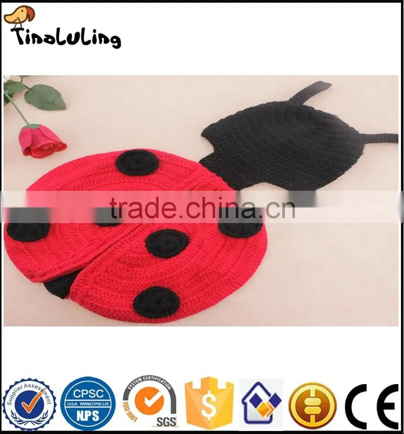 NPT25 Tinaluling newborn baby ladybug fancy baby hat Woolen baby photography props