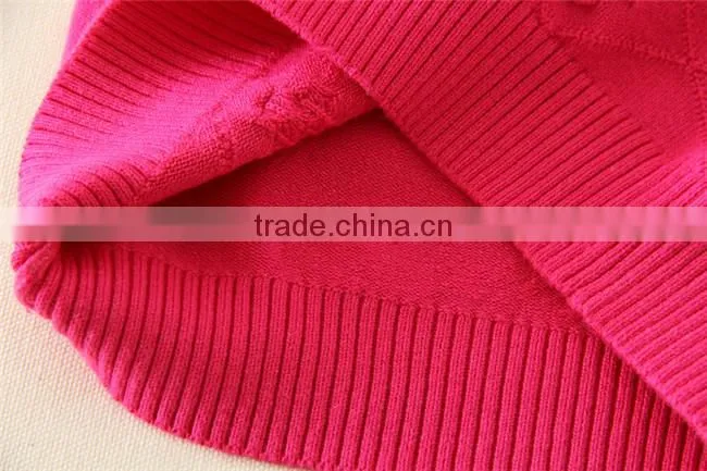 Hot New Products sweaters high Quality Glassic rose red Children Sweater appliqued girls sweaters