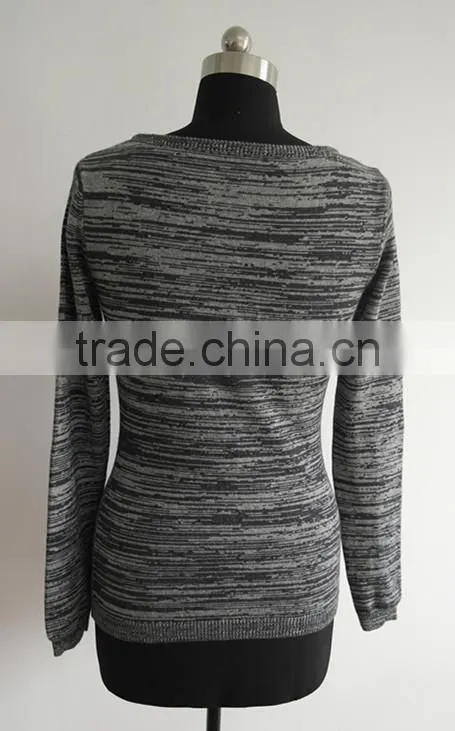 Fashion Ladies space dye pullover sweater/jumper