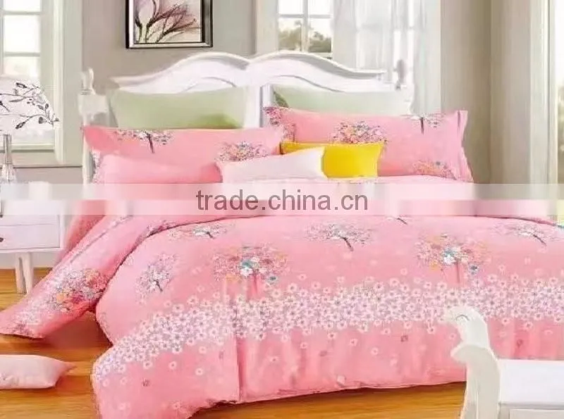 Hotel Home Four Pieces Super Soft Pink Duvet Cover Set