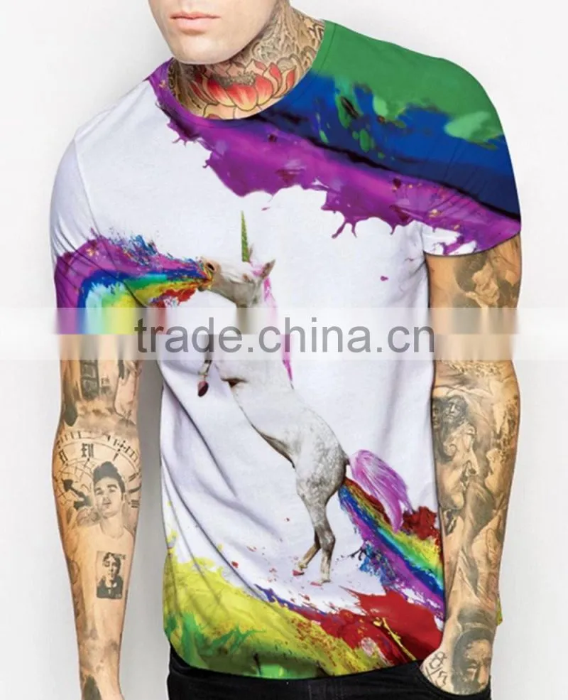 Unisex Couple lover t shirt full printed t shirt with universe pattern in Guangzhou