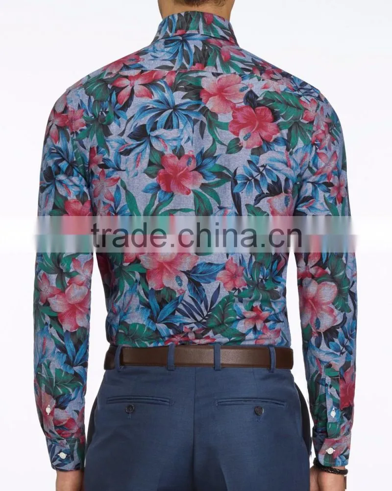 New coming floral shirt for men dress shirts latest deisgn