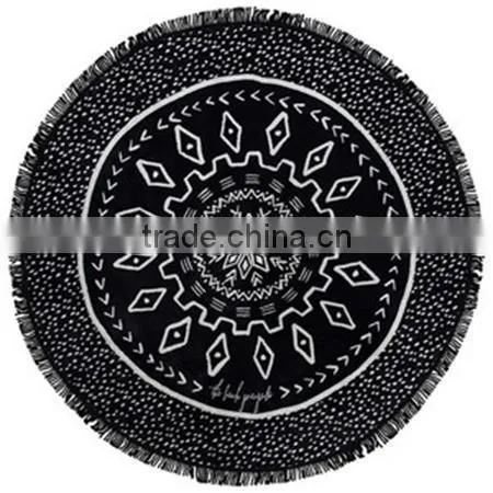 Custom Design Reactive Printed Beach Towel Round China Trade Assurance Factory