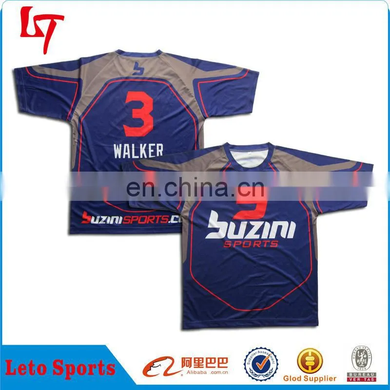 Wholesale logo sublimation lacrosse shirt custom royals jersey