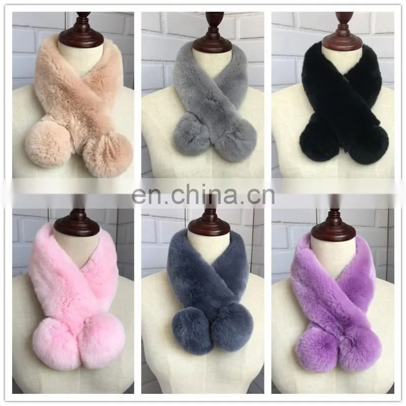 2016 Good Quality New Genuine Rabbit Fur Lady Scarf / Warm Winter Women Scarf