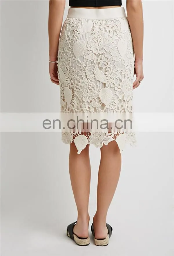 2015 hand Floral Crochet Skirt lace crochet skirt