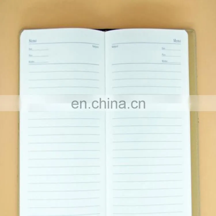 Customized cheaper price Agenda Design black Leather Cover schedule Book /Journal Bound notebook printing