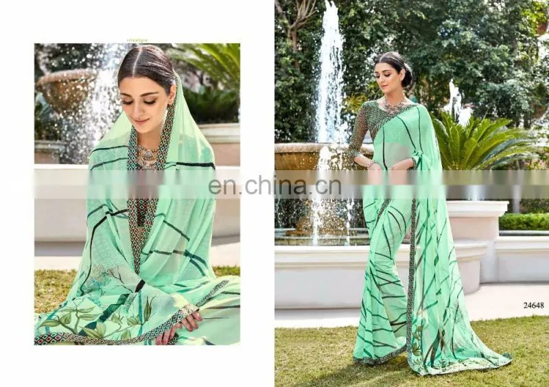 Designer Printed Georgette Saree.