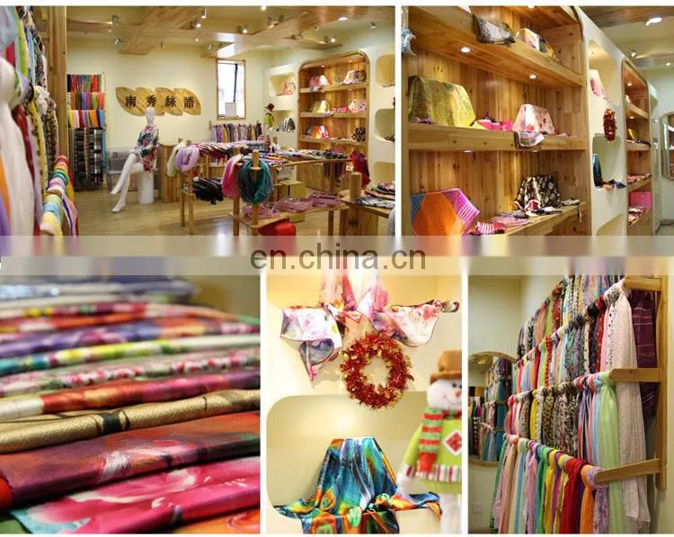 2017 digital printing 100% silk scarf shawl scarf factory
