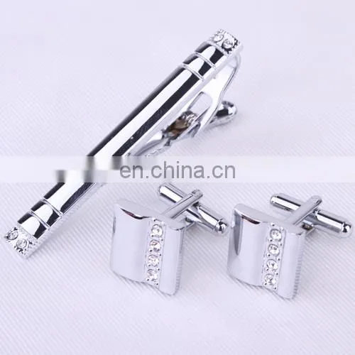 Factory direct sale funny cufflink tie clips mosaic diamond
