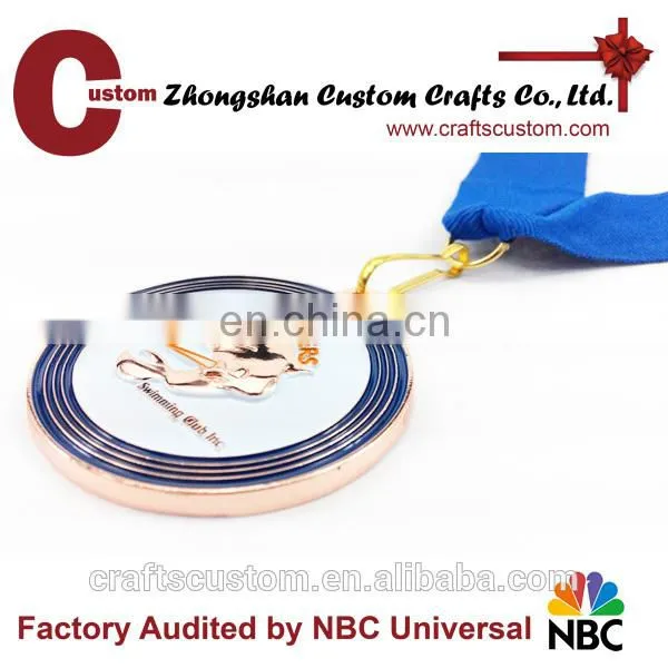 High quality nickle plated martial arts medal