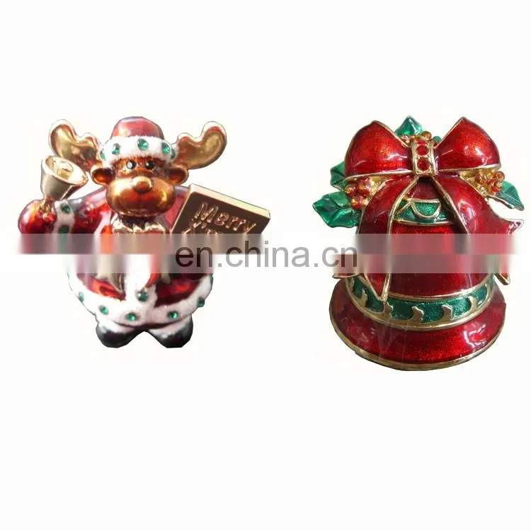 High quality christmas gift round tin box christmas jewelry boxes wholesale make in China