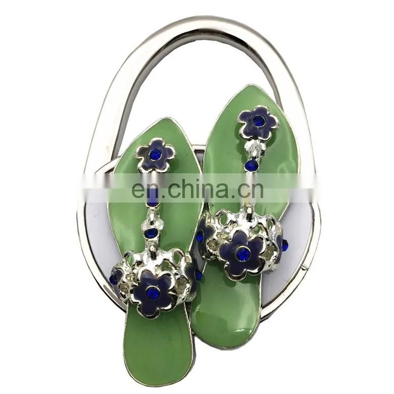 Wholesale lady slippers foldable bag purse hanger