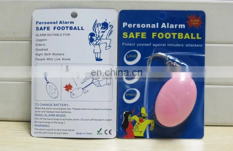 125dB Fright Loud Mini Egg Key Chain Personal Burglar Alarm Safe Ball Alert