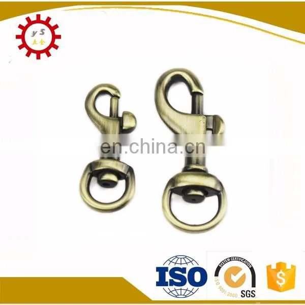 Swivel 1" snap hook for handbags with logo inserted