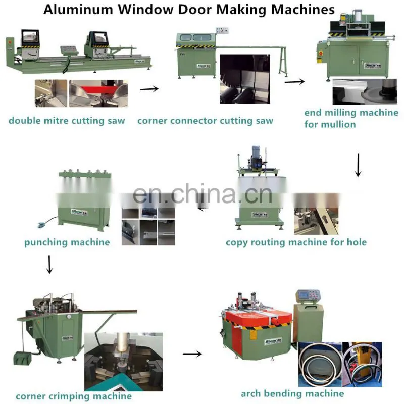 Double Head Cutting Saw Aluminium Windows Making Machine