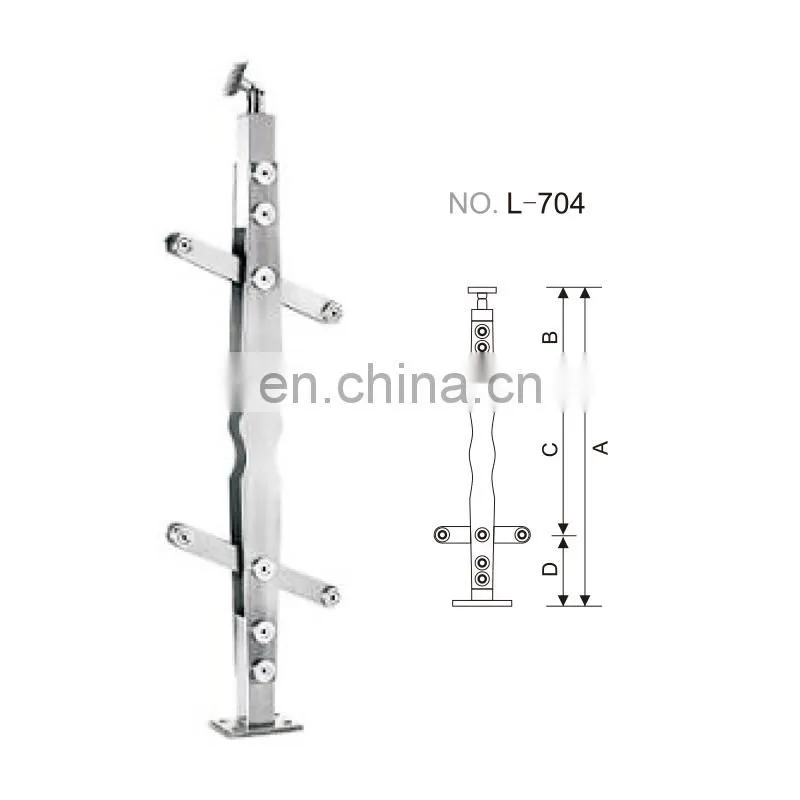 Factory supply stair balustrade posts/Stainless steel handrail