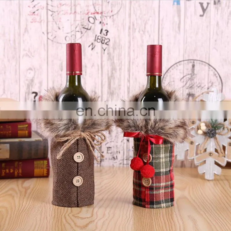 Amazon hot sale Christmas Wine Bottle Cover Bags