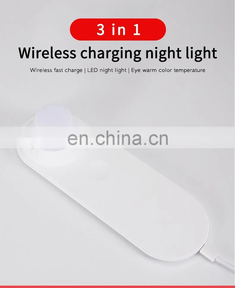 wireless charging lamp New Trends In 2020 Amazon Best Seller 2 In 1 Universal Wireless Charger Wireless Fast Charging